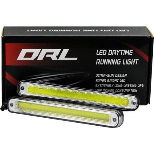 2Pcs/Set SUNKIA Daytime Driving with On/Off Function LED Light Day Running DRL 100% Waterproof Car COB Fog Lamp