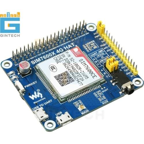 SIM7600CE-CNSE 4G HAT for Raspberry Pi, 4G / 3G / 2G for some Southeast Asia countries