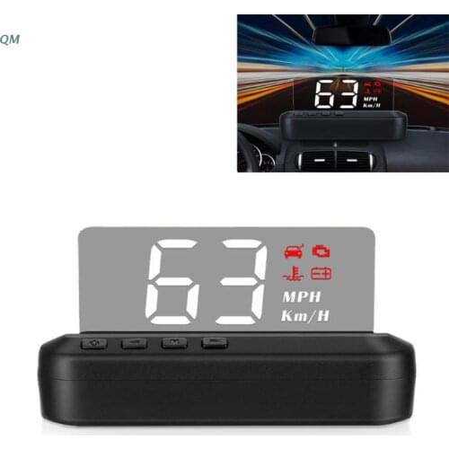 13MF HD- Head up Display HUD GPS Windshield Projector with Speed OverSpeed Alarm Voltage Alarm