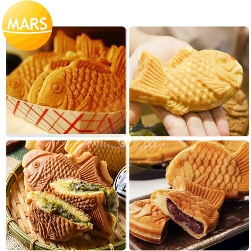 Commercial Fish Shapes Taiyaki Waffle Maker Japanese Taiyaki Fish Cake Mold Non Stick Waffle Pan Cake Machine Iron Plate