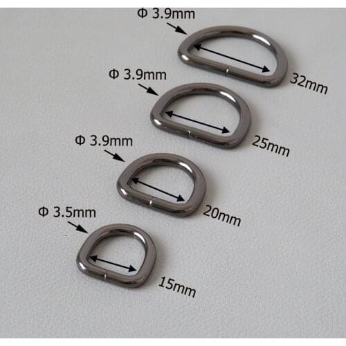 15mm 20mm 25mm 32mm Webbing Metal D Ring Belt Buckle For Bag Backpack Straps Purse Pet Dog Collar Clasp Hook DIY Accessories