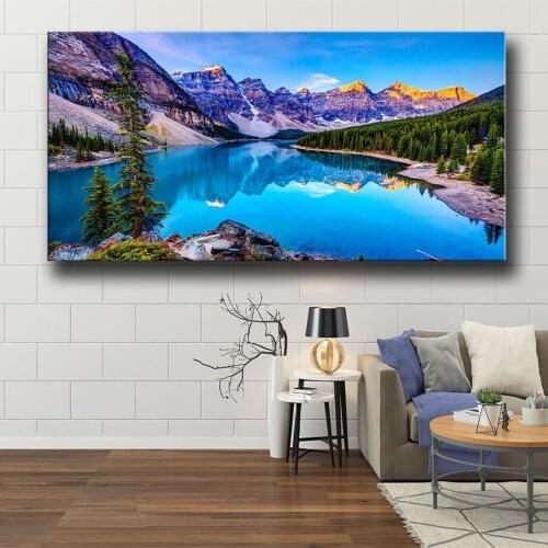 Moraine Lake 1 panel HD print landscape modern wall hanging poster canvas art painting home decoration