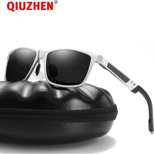 High Quality Mens Aluminum Square Polarized Sunglasses with Carbon Fiber Decortion for Men Lifestyle Polarised Sun Glasses 5540