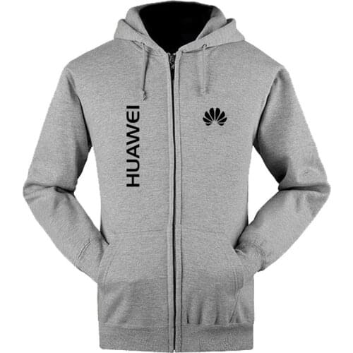 2021 Hoodies Men Huawei Car Logo Print Casual Long Sleeve Hooded Sweatshirts Mens zipper Jacket Man Hoody Clothing