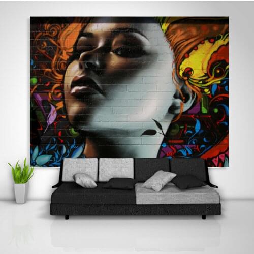 Wall Girl Tapestry Art Sofa Bed Cover Home Decor