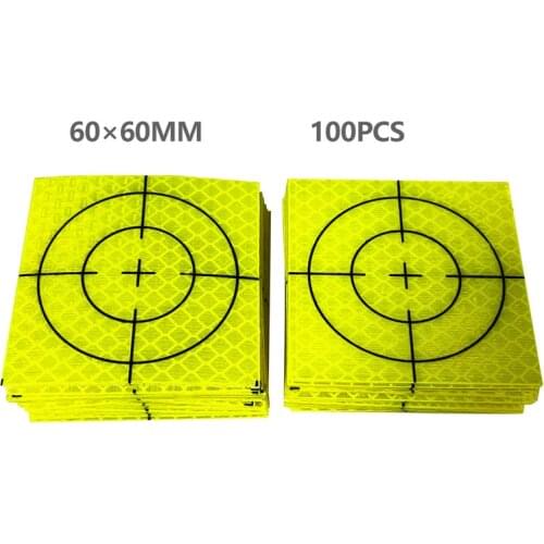 100pcs Brand New Super Power Green Reflector Sheet 60x60mm Reflective Tape Target for surveying