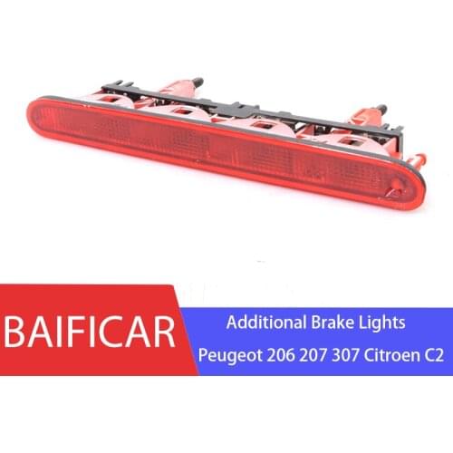 Baificar Brand New Genuine High Level Third Additional Brake Lights 9636330480 For Peugeot 206 207 307 Citroen C2 Hatchback