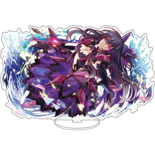 Popular Anime Date A Live Yoshino Cosplay Standing Keychain Cute Cartoon Print Double Sided Acrylic Stand Model Keyring Chaveiro