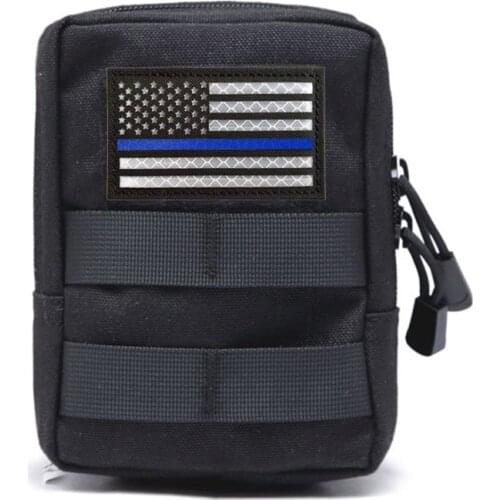 3D Reflective Effect American Flag Infrared Chapter Tactical Morale Chapter Embroidery Armband To Stick To Clothes Backpack Hat