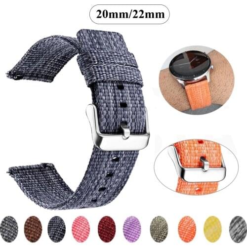 Strap Bracelet For Samsung Galaxy Watch 3 42 46mm Band Gear S3 Frontier Classic Nylon 22mm 20mm WatchWoven WatchBand Wristband