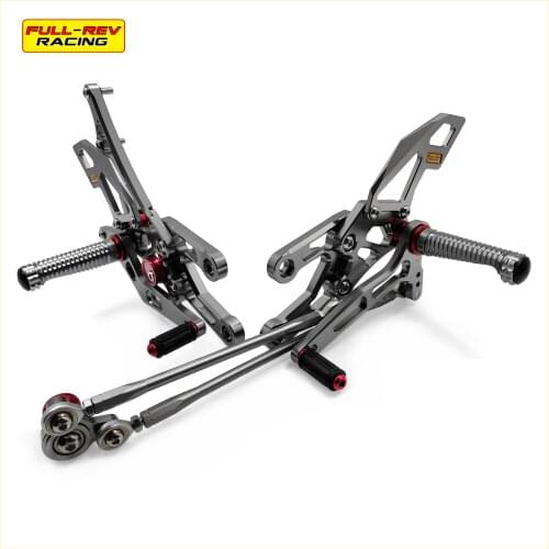 SILVER Motorcycle Rearset Footpegs Full Rev Racing For HONDA CBR1000RR 2003-2007 REARSETS