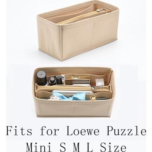 Women Insert Bag Organizer for Puzzle Bag 4 Sizes Makeup Handbag Organizer Ladies Inner Purse Portable Cosmetic Inside Felt Bags