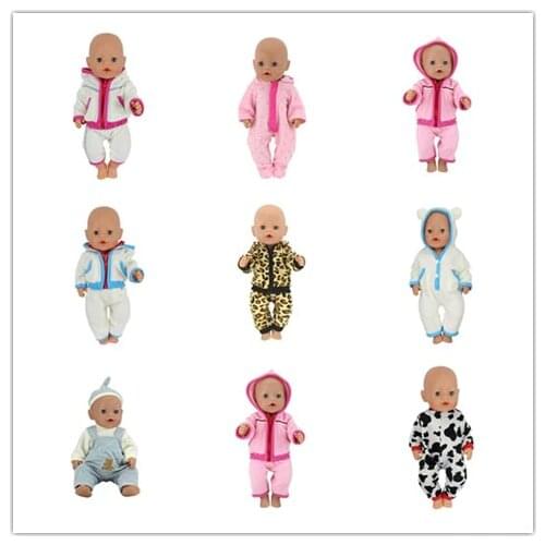 Warm Leisure Sport Clothes for born baby 43cm Doll Clothes 17 inch baby Doll