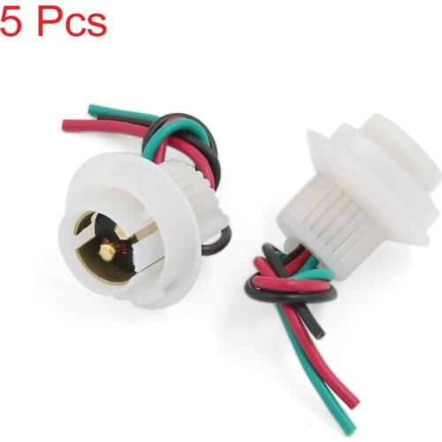 X Autohaux 5Pcs 1157 Bay15d 2357 Socket Adapter Harness Wiring For Led Blub Tail Brake Light