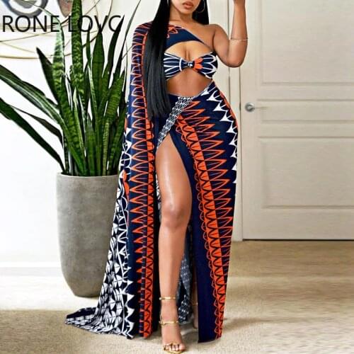 Women Colorblock Cloak Design Cutout High Slit Maxi Dress Elegant Maxi Fashion Chic Party Dress