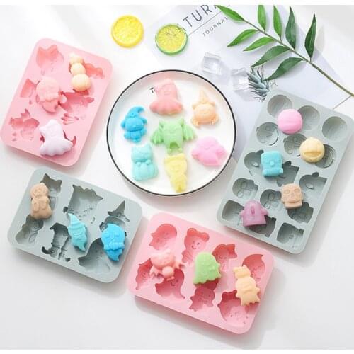 1Pcs Cute Creature Series Shape Silicone Chocolate Mold More Shapes Choose Non-stick Silicone Cake Mold Jelly And Candy Mold DIY