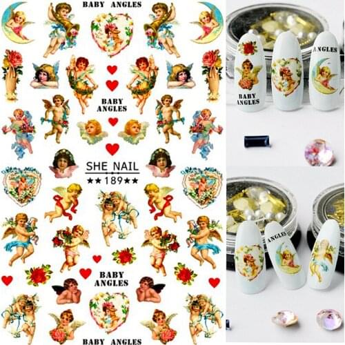 2PCS adhesive flower nail art decorations sticker decals manicure nails stickers accesorios designer supplies tool