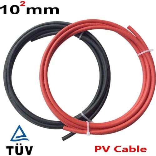 20 meters/roll hot selling 10mm2 solar cable AWG PV cable with TUV approval/ 10mm2 solar cable for solar