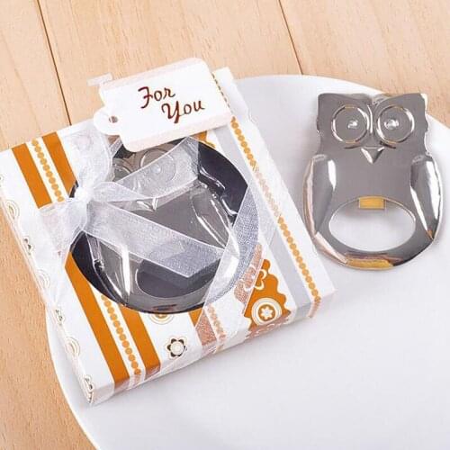 50pcs/Lot+"Owl" Be Seeing You" Stainless-Steel Owl Bottle Opener Wedding&Bridal Shower Favors Party Souvenir+FREE SHIPPING