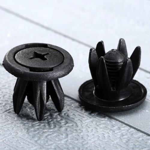 50Pcs Auto Bumper Fender Fastener 10.2mm Hole Plastic Rivet Retainer Push Engine Cover Door Trim Panel Car Clips For Honda