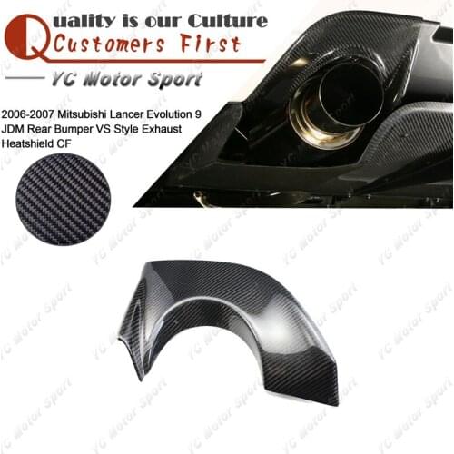 Car Accessories Carbon Fiber VS Style Exhaust Heatshield Fit For 2006-2007 Evolution 9 EVO 9 JDM Rear Bumper Exhaust Heatshield