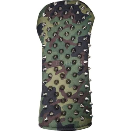 HELLO NRC 1Pcs Golf Headcovers Rivets Head Covers For Driver Fairways #3 #5 Hybrids Camouflage