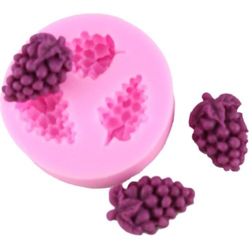 2016 Grape Shape Fondant Silicone Molds for Cake Decorating Tools Sugar Chocolate DIY Baking Mold Decoration Cooking Tools SMJ04