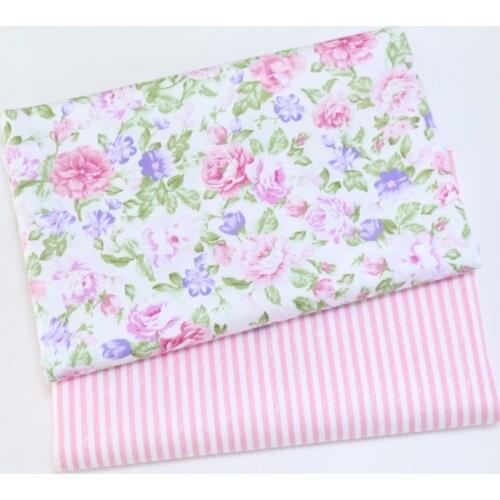 Floral Printed Cotton Twill Fabric Textile Patchwork Crafts Fabric DIY Sewing Quilted Fat Dormitory Baby Clothing Cotton Fabric