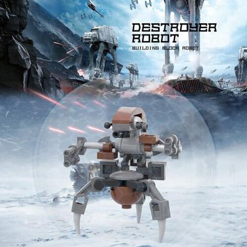 MOC Space Wars Destroyer Robot Building Blocks Kit For Star Series Destruction Machine Model Idea Set Toy For Children Boys Gift