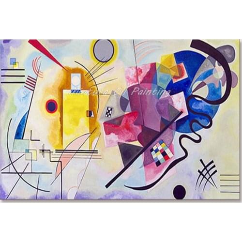 Mintura Hand Painted Wassily Kandinsky Famous Oil Painting On Cansva Wall Poster Pop Art Picture For Living Room Home Decoration