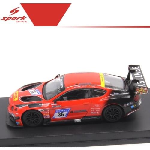 Spark 1:64 Y108 Bentley GT3 No.36 Nurburgring 24H 2017 Simulation Model Car