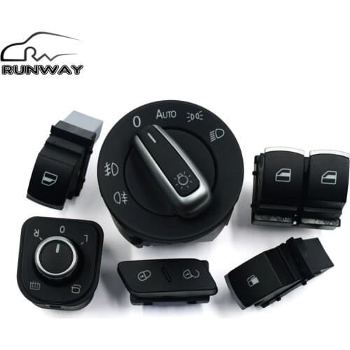 Window Mirror Headlight Door & Fuel Switch For VW Passat B6 Golf MK5 6 R32 GTI MK5 Rabbit Tiguan 5K3959857 1K0962125 5ND941431B