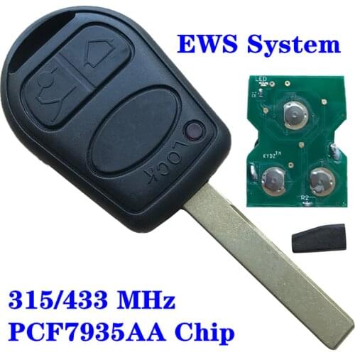 Complete Remote Key 315/433MHz With PCF7935 ID44 Chip Fit For Land Rover For Range Rover L322 Uncut HU92 Blade
