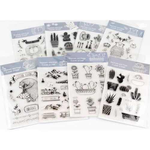 Clear Stamps Sheet Transparent Clear Silicone Seal DIY Decor Hand Account Scrapbooking Photo Album Cards