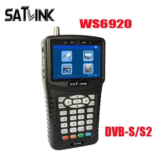SATLINK WS-6920 DVB-S/S2 Digital Satellite Finder Meter with MPEG-2/MPEG-4 3.5inch TFT LCD Screen QPSK/8PSK/16APSK