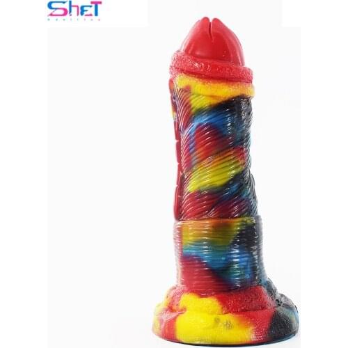 SHET Silicone Dildo Adult Toys Tightly Stimulated Anal Plug with Suction Cup Comfortable to the Touch Penis Female Masturbation
