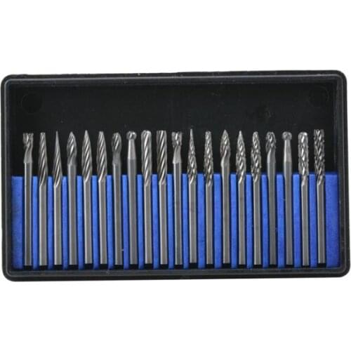 20 sets of tungsten steel rotating file 3 * 3mm tungsten carbide cutter tungsten carbide grinding wheel rotating file