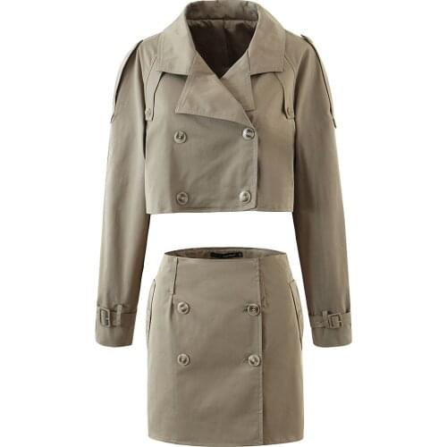 YAMY Women's Short Trench Coats