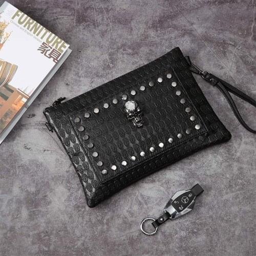 Yesetn Bag 092619 Skull Head Fashion Rivet Handbag single Shoulder Bag