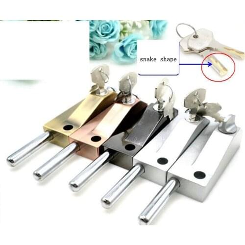 1set Swivel door lock latch spring stainless steel latch lock ground lock ground key door latch