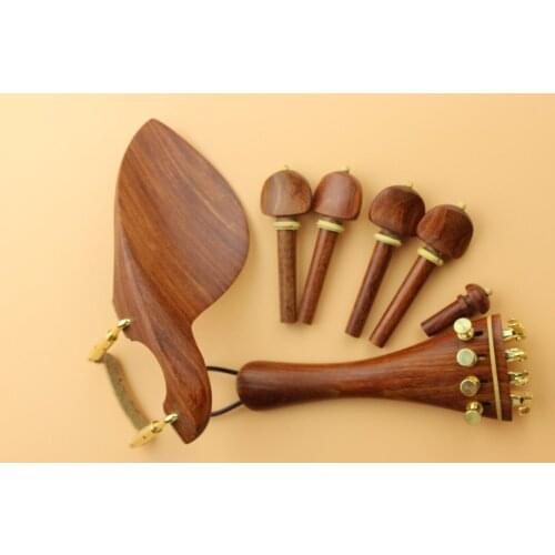 1 set new rosewood Violin parts 4/4, tailpiece, chinrest, pegs, endpin