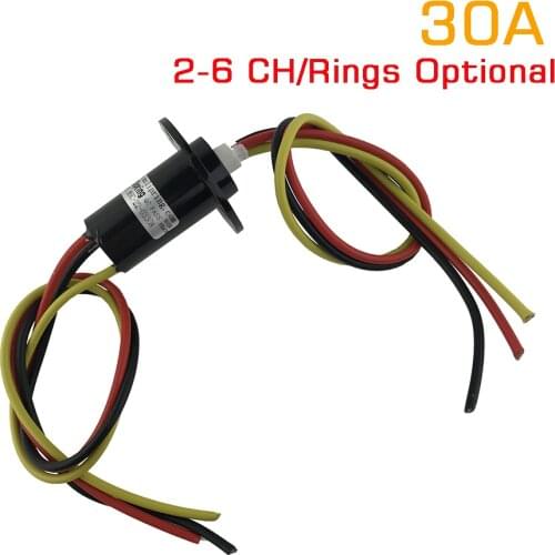 1 Piece 2/3/4/5/6 Channel 30A Slip Ring Diameter 22mm/31mm Rotate Connector Slip Rings SRC-22-0X30A Capsule Conductive