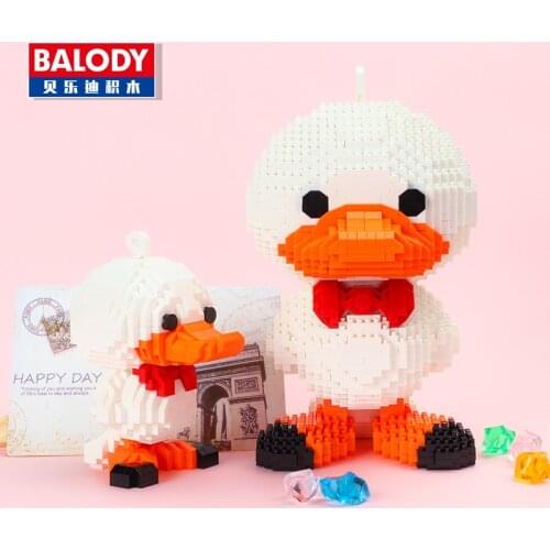 18095 Cartoon Ducks Mini Bricks Building Blocks DIY Assembly Model Mirco Diamond Blocks Gifts Toys 720pcs Blocks For Kids