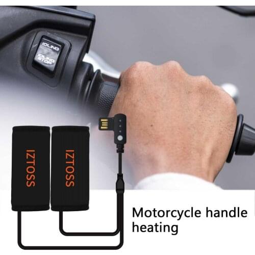 2PCS Motorcycle Heat Shrinkable Non-Slip Handle Handlebar Covers Universal Handlebar Grip Electric 3-gear Hand Warmer