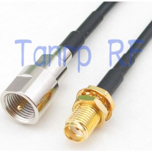 6in 6'' FME male plug to SMA female jack RF connector adapter 15CM Pigtail coaxial jumper cable RG174 extension cord