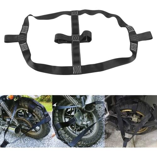 Moto Accessories Motorcycle Rear Wheel Fixing Fastening Webbing Belt Strap Universal Motorbike Transportation Tie-Down Safe