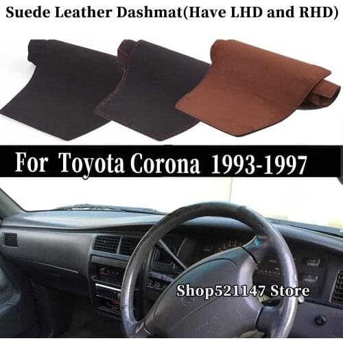 Accessories Car-Styling Suede Leather Dashmat Dashboard Covers Dash Mat Carpet For Toyota Corona ST191 AT171 JZX9 1993-1997