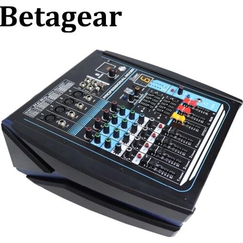 Betagear QS-4 DJ mixer bluetooth mixing console 4-CH Amplifier Mixer power sound profesiional console mixer for dj stage audio