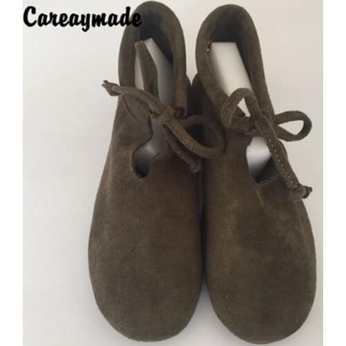 Careaymade-New European style PU ankle boots,comfort single flat Martin boots, short cylinder womens boots,6 colors