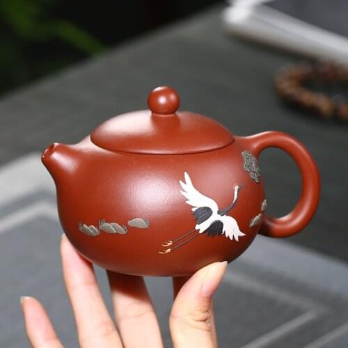 180ml Yixing Tea pot purple clay filter Stone scoop teapot beauty kettle Raw Boutique Tea set